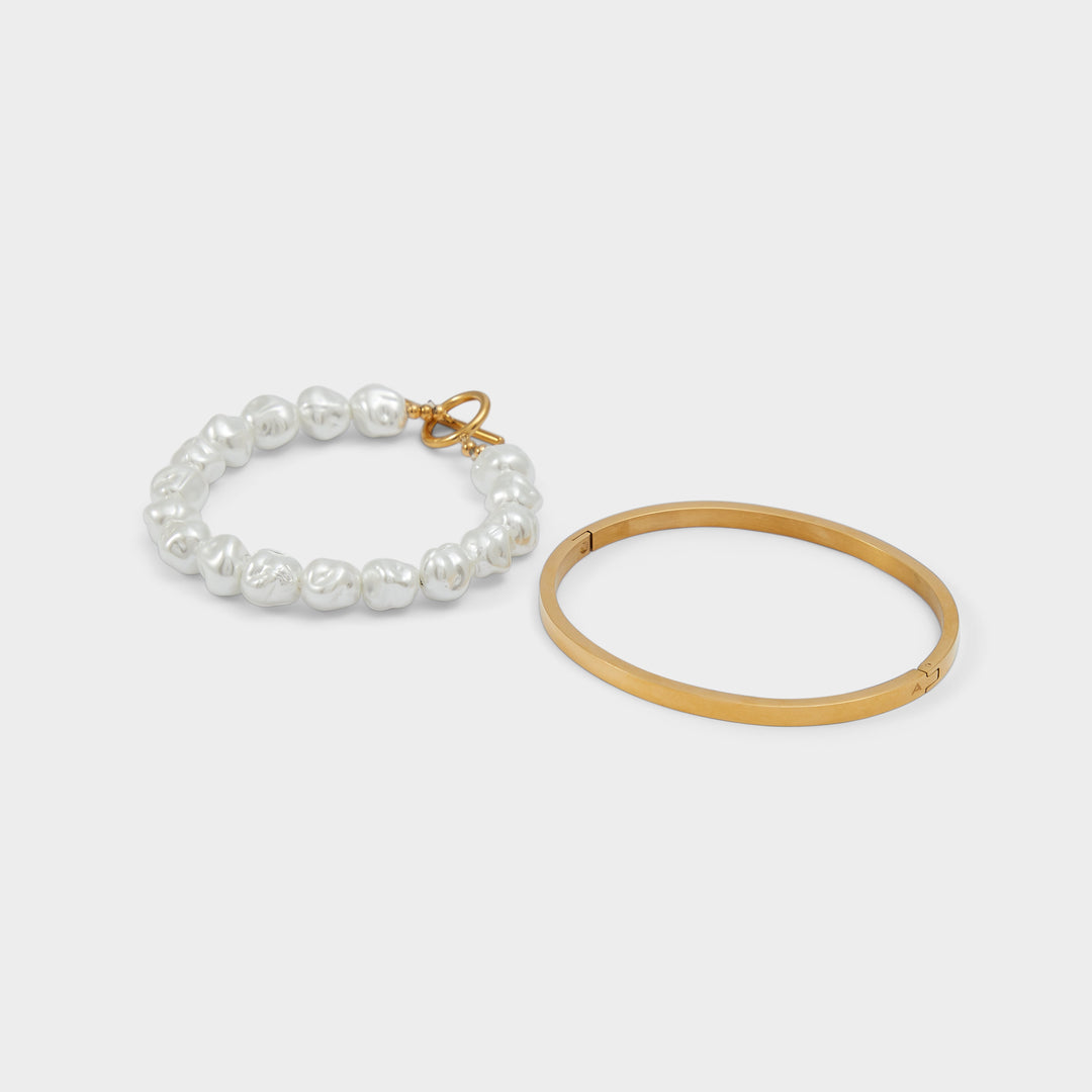 Pulseiras em dourado - PEARLINY