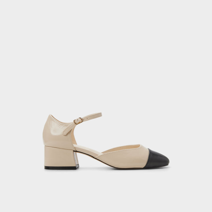 Sapatos com salto em branco e preto - PENSARN