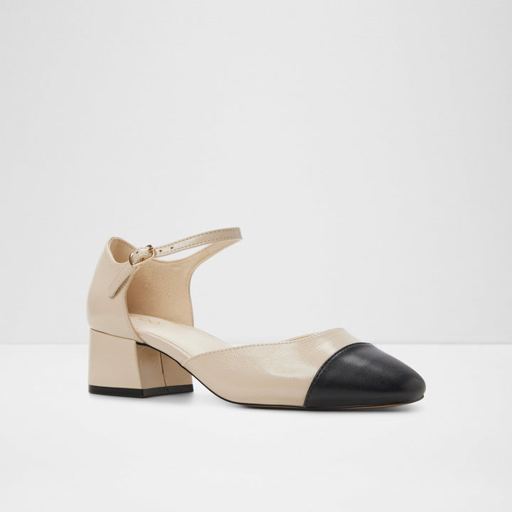 Sapatos com salto em branco e preto - PENSARN