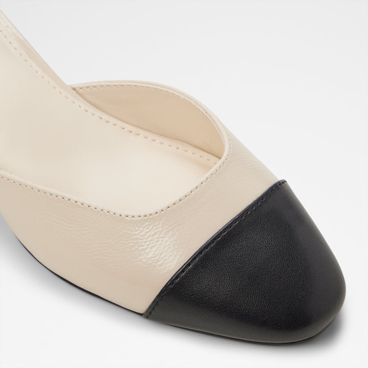 Sapatos com salto em branco e preto - PENSARN