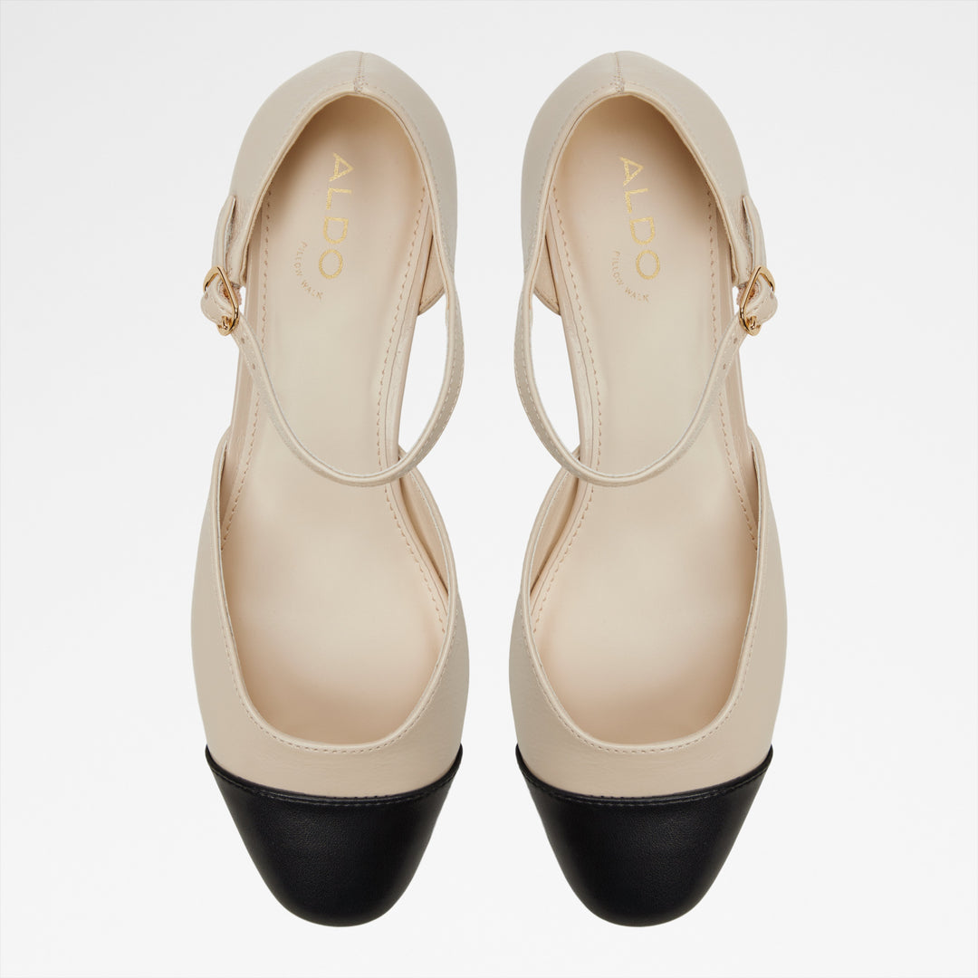 Sapatos com salto em branco e preto - PENSARN