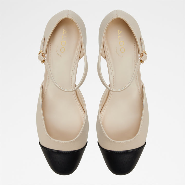 Sapatos com salto em branco e preto - PENSARN