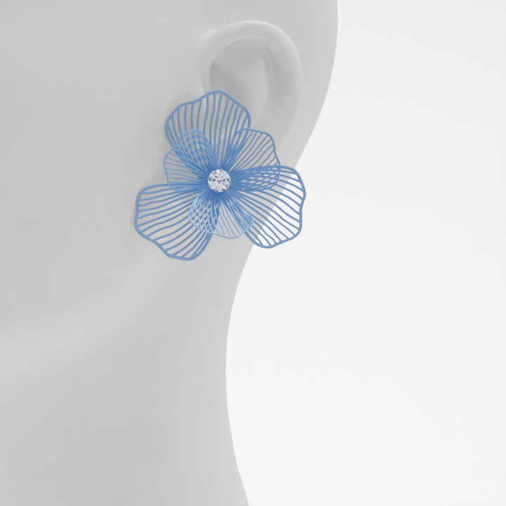 Brincos longos em azul - PETALDREAM