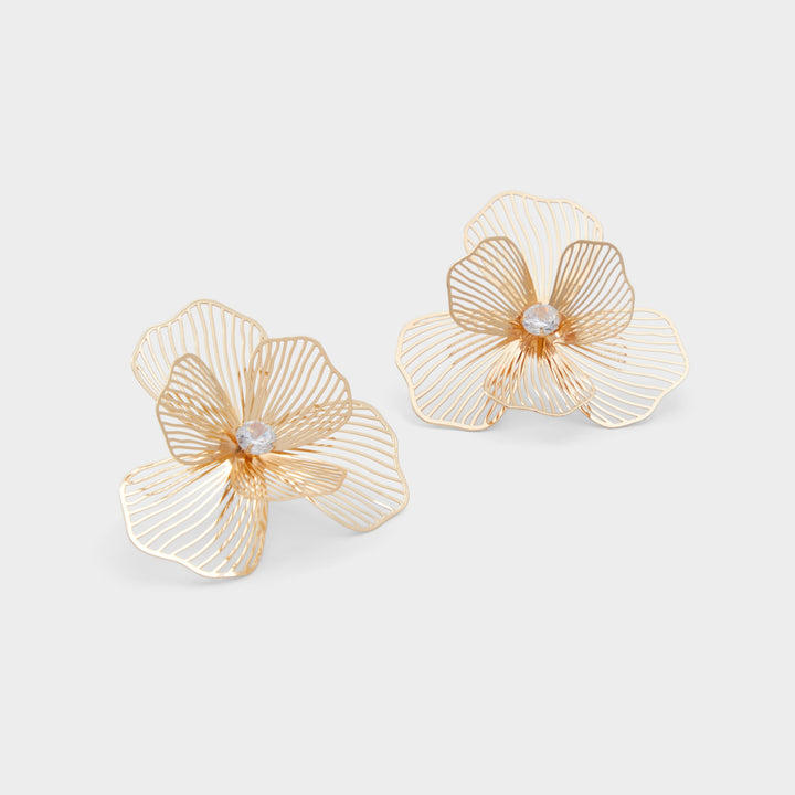 Brincos longos em dourado - PETALDREAM
