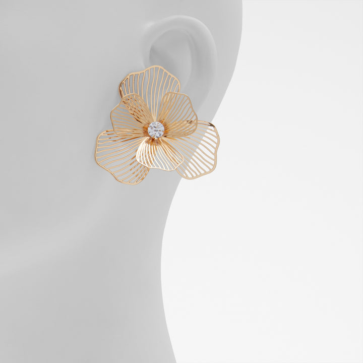 Brincos longos em dourado - PETALDREAM