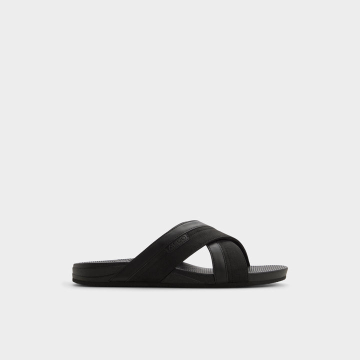 Sandálias Slide ALDO Pretas com Tiras Cruzadas