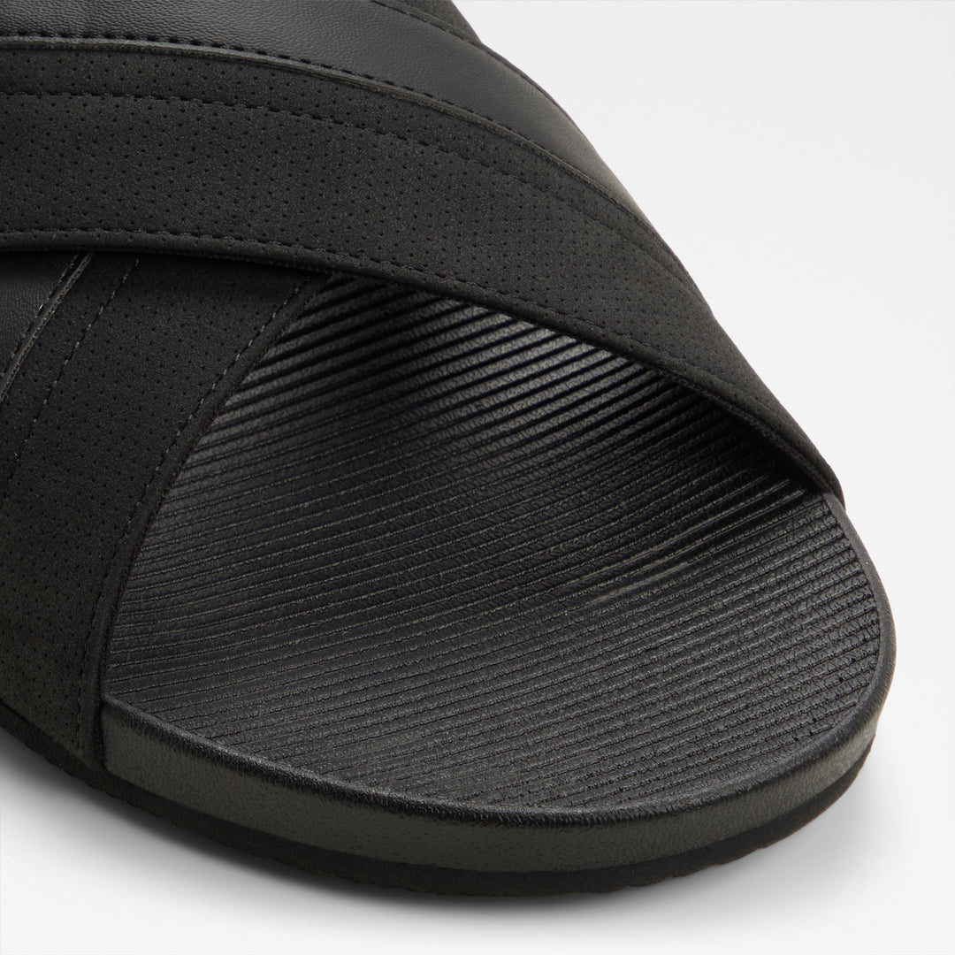 Sandálias Slide ALDO Pretas com Tiras Cruzadas