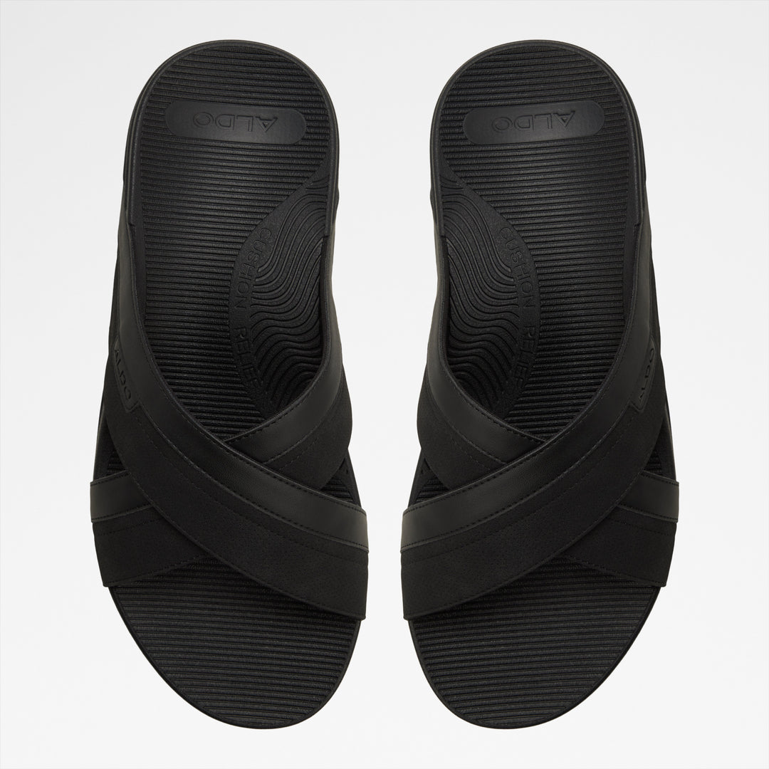 Sandálias Slide ALDO Pretas com Tiras Cruzadas