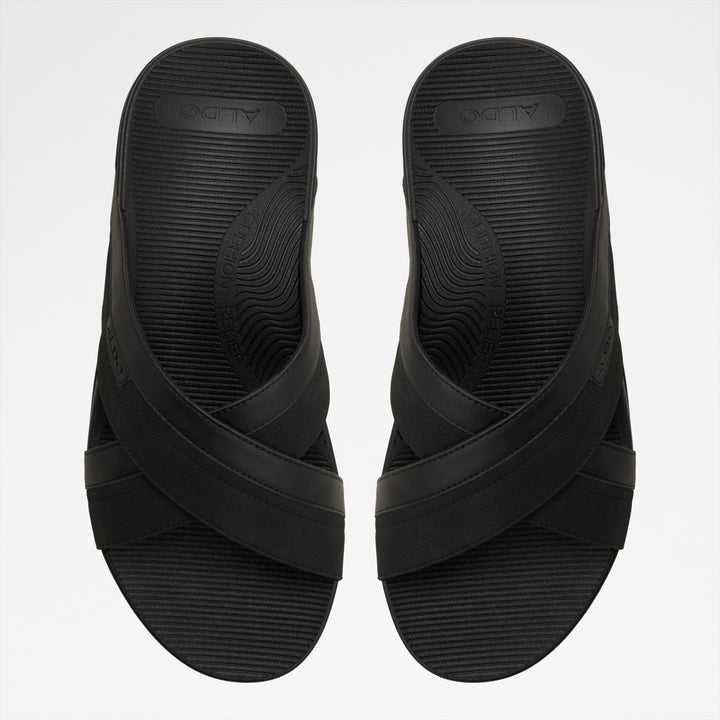 Sandálias Slide ALDO Pretas com Tiras Cruzadas