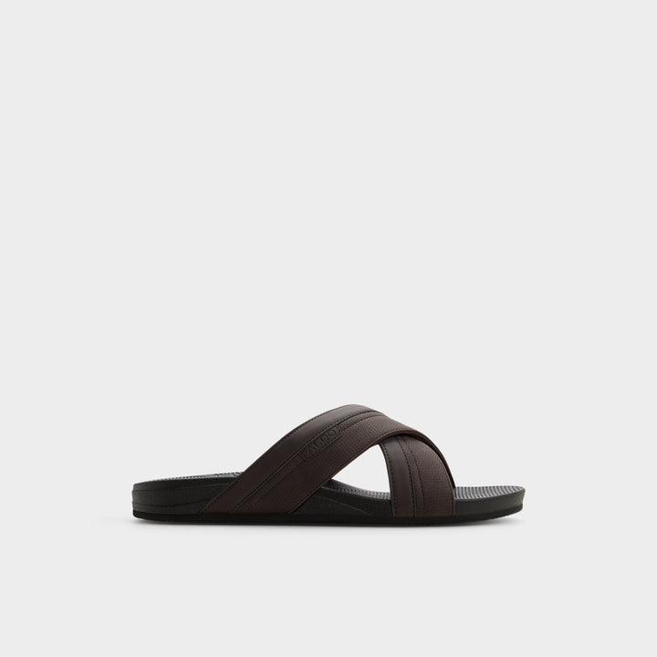 Sandálias Slide ALDO Castanhas com Tiras Cruzadas