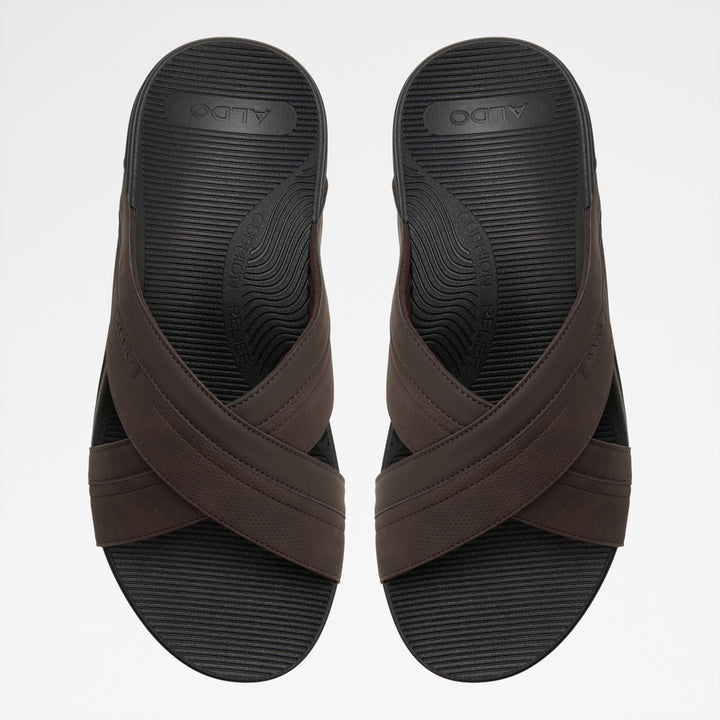 Sandálias Slide ALDO Castanhas com Tiras Cruzadas