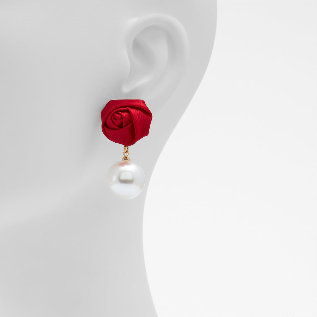 Brincos curtos em vermelho - ROSETTEE