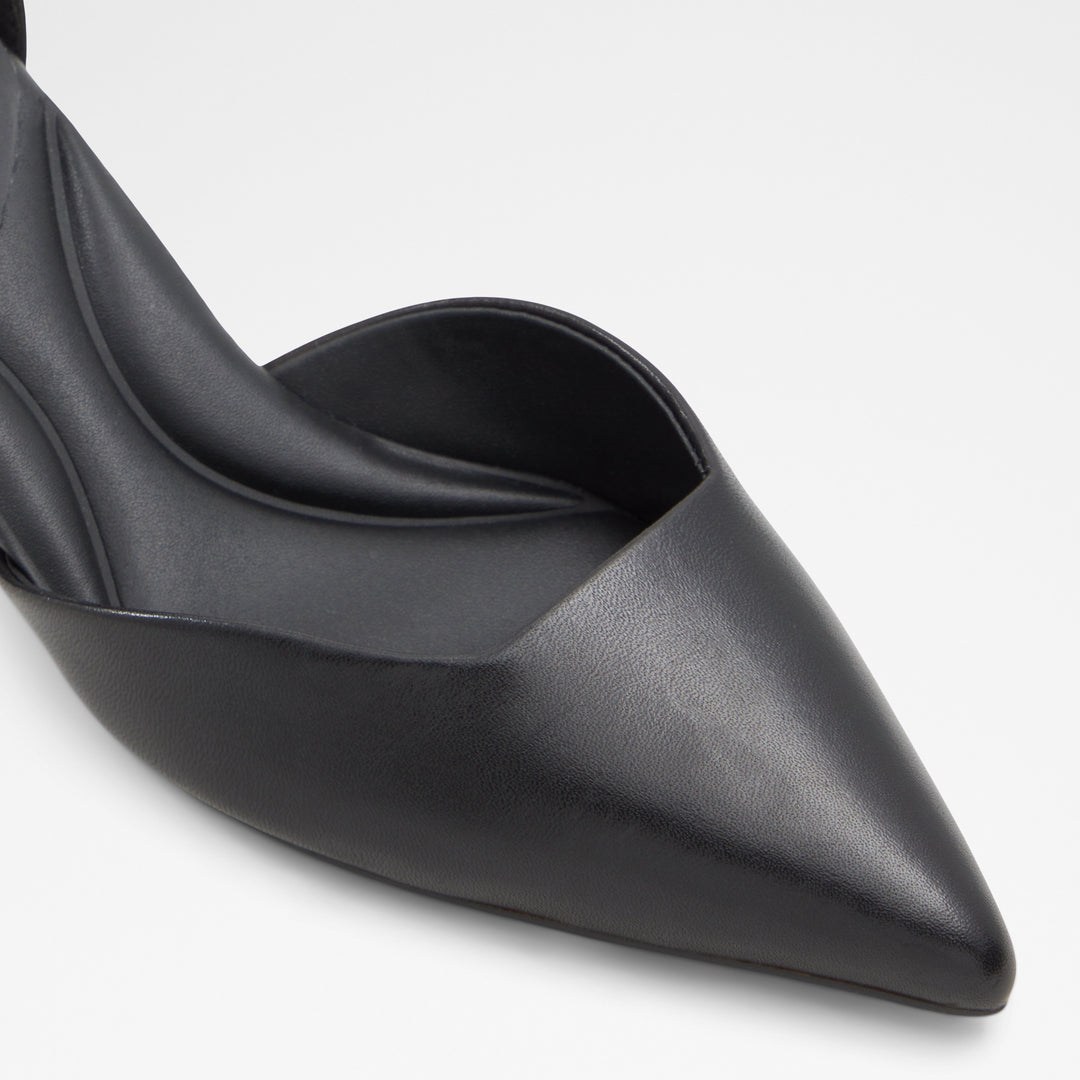 Sapatos em pele preto, salto em bloco - SABIYA