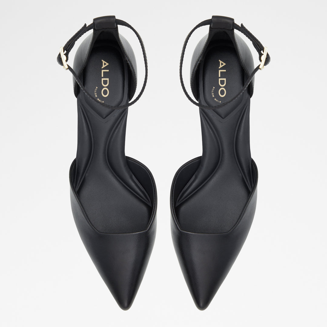 Sapatos em pele preto, salto em bloco - SABIYA