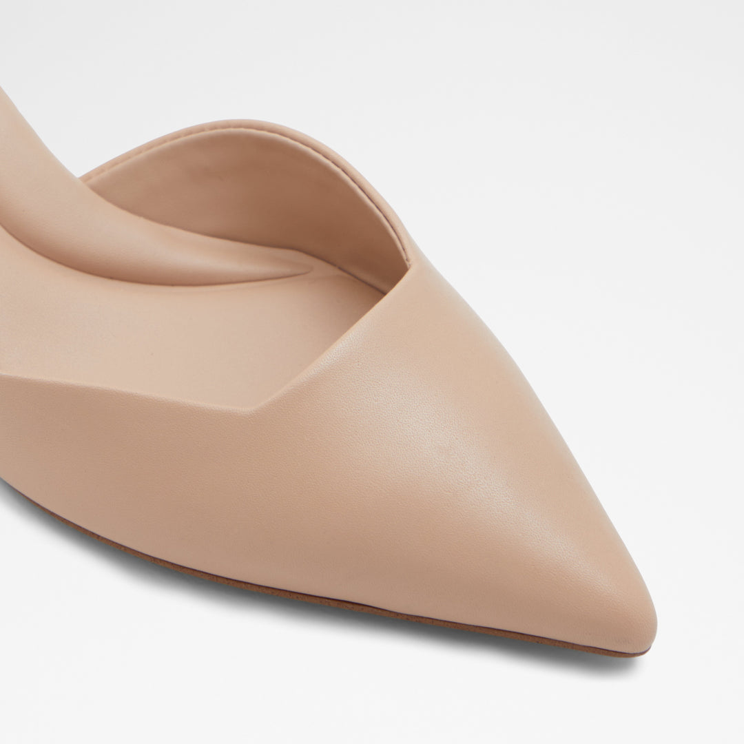 Sapatos em pele bege, salto em bloco - SABIYA