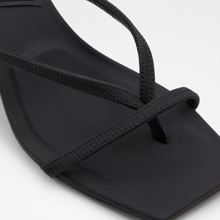 Mules em preto, salto em bloco - SANNE