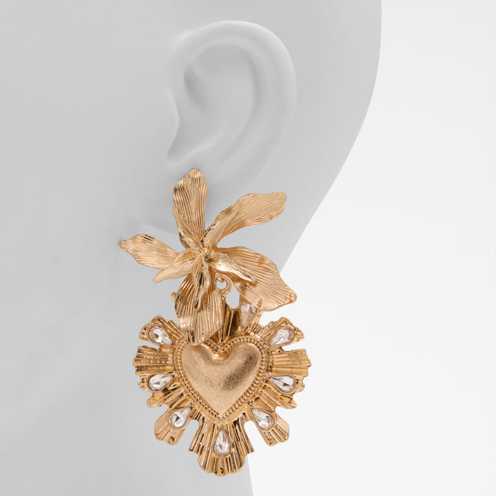 Brincos longos em dourado - SCARLLETT