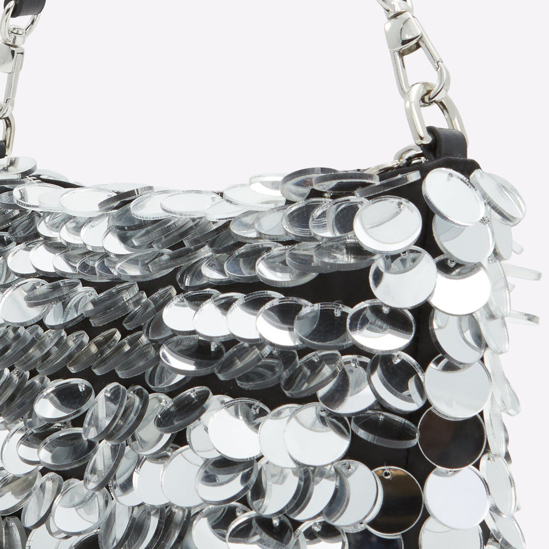 Mala de ombro em prateado - SEQUINA