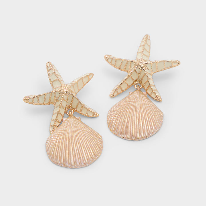 Brincos longos em dourado - SIRENNY
