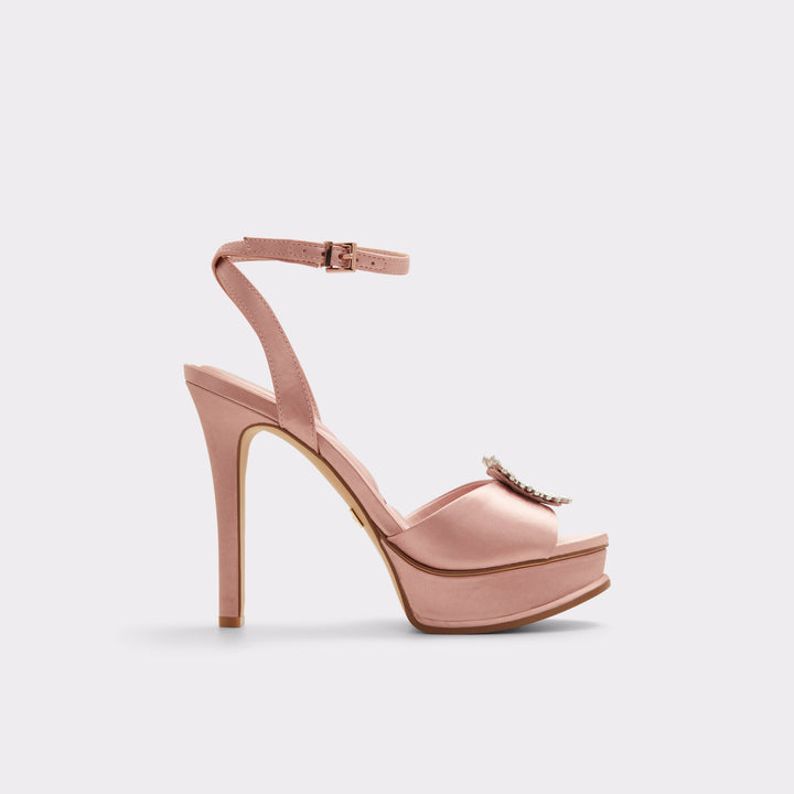 Sandálias em rosa, salto fino - SOLITAIRA