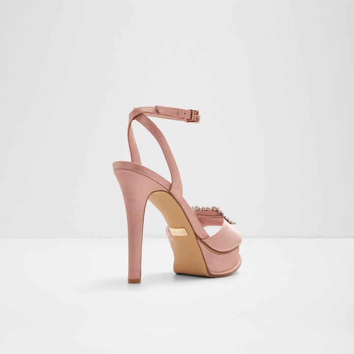 Sandálias em rosa, salto fino - SOLITAIRA