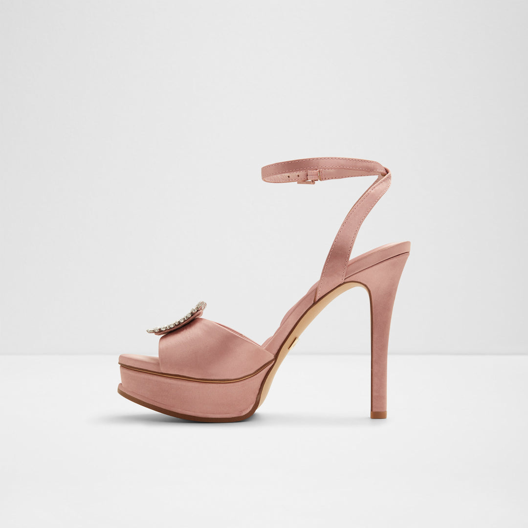 Sandálias em rosa, salto fino - SOLITAIRA