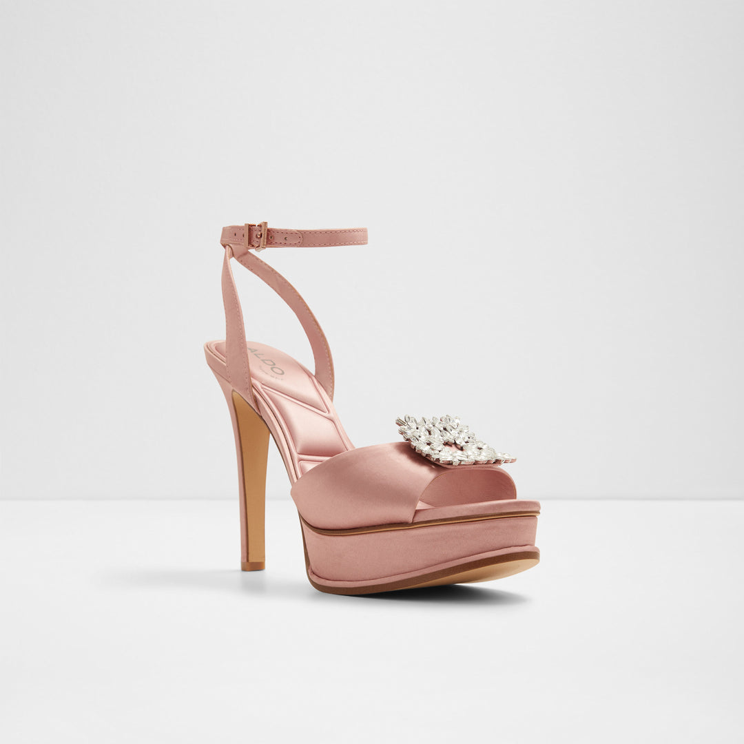 Sandálias em rosa, salto fino - SOLITAIRA