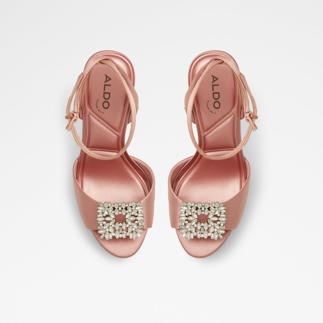 Sandálias em rosa, salto fino - SOLITAIRA