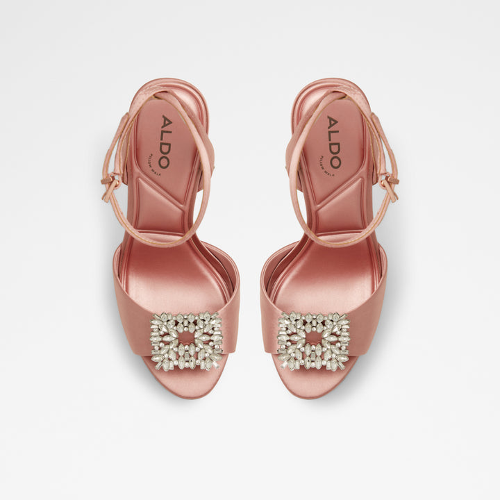 Sandálias em rosa, salto fino - SOLITAIRA