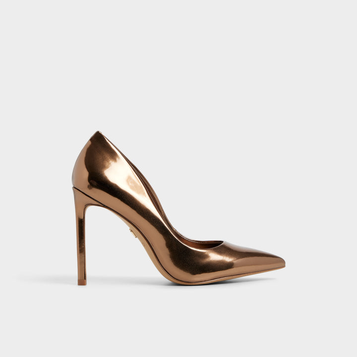 Sapatos em bronze, salto fino - STESSY2.0