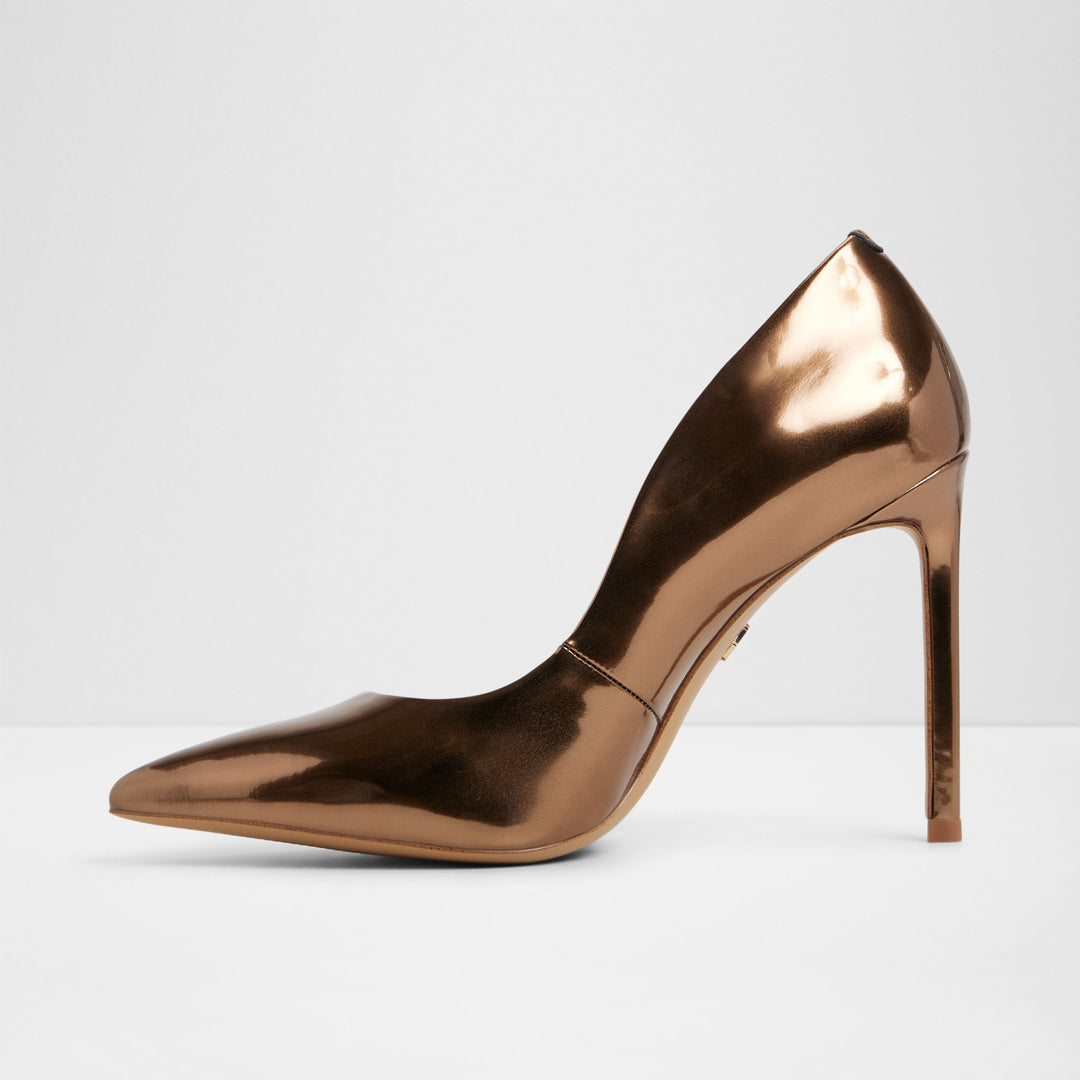 Sapatos em bronze, salto fino - STESSY2.0