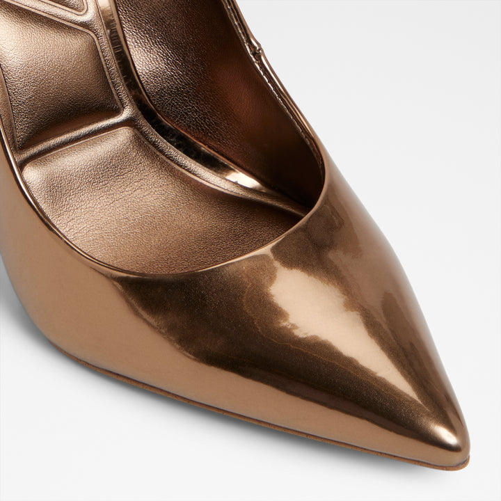 Sapatos em bronze, salto fino - STESSY2.0