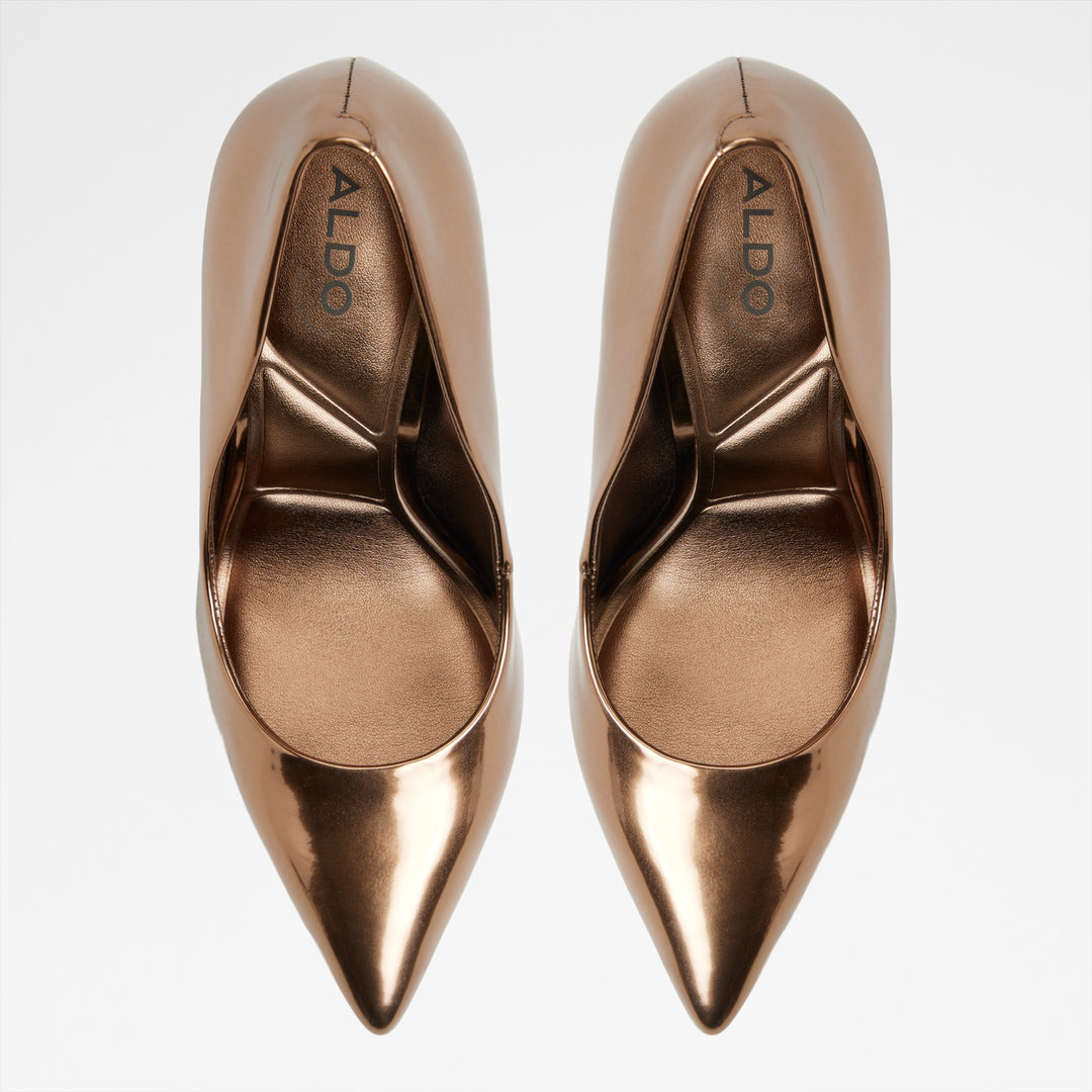 Sapatos em bronze, salto fino - STESSY2.0