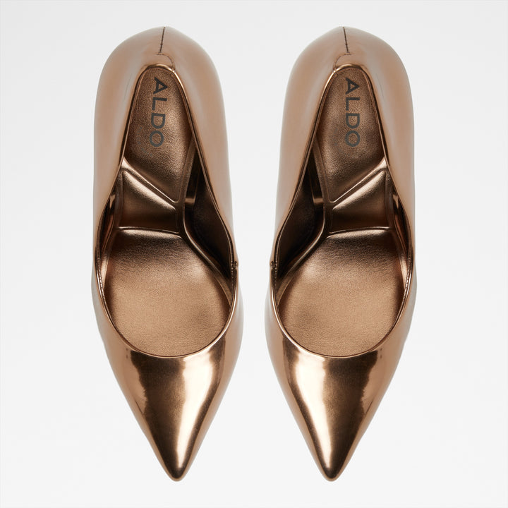 Sapatos em bronze, salto fino - STESSY2.0