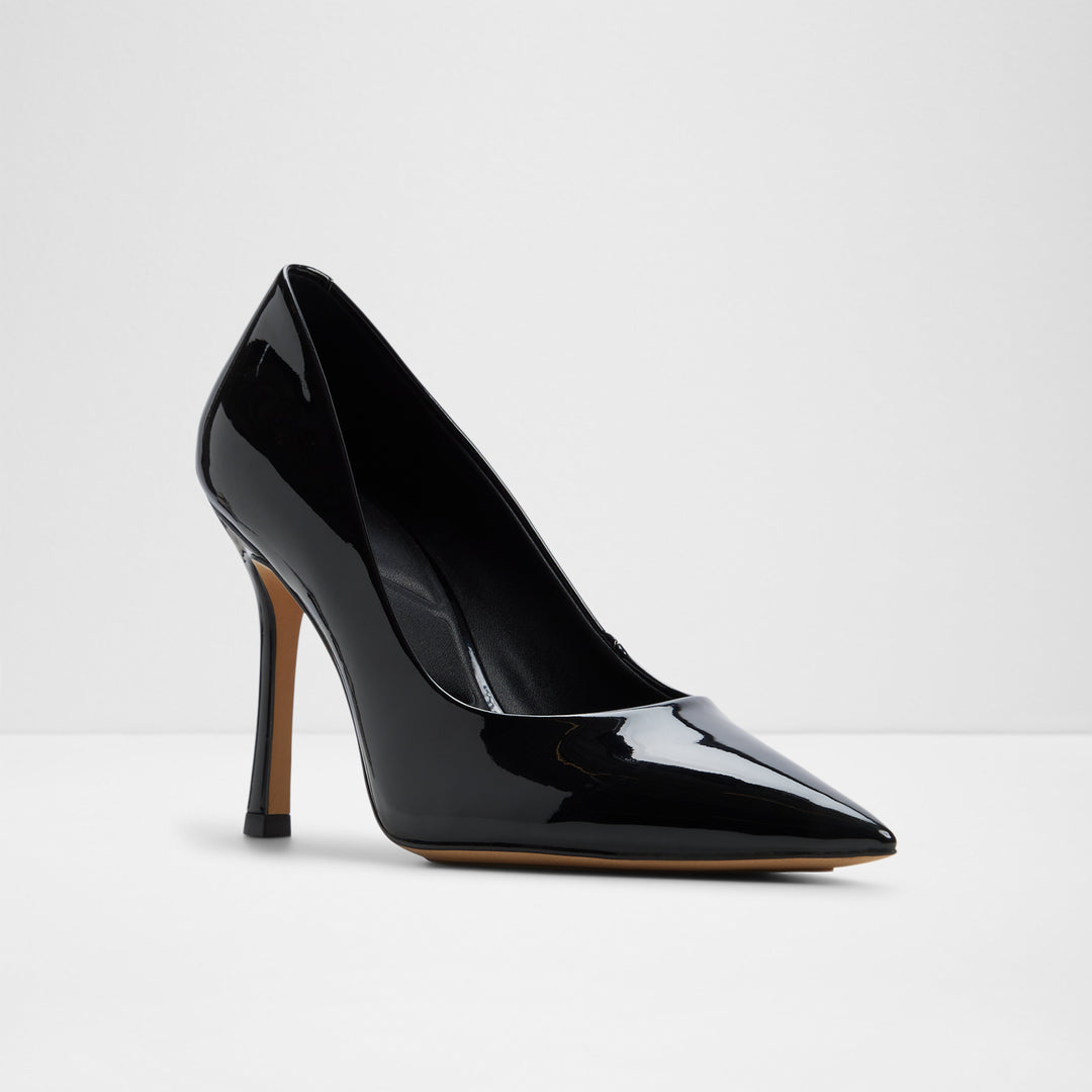 Sapatos em verniz preto, salto fino - STESSY3.0