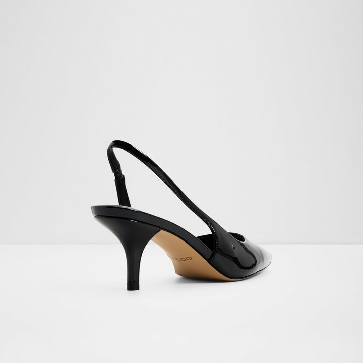 Sapatos em verniz preto, salto fino - STESSYLOWSLING