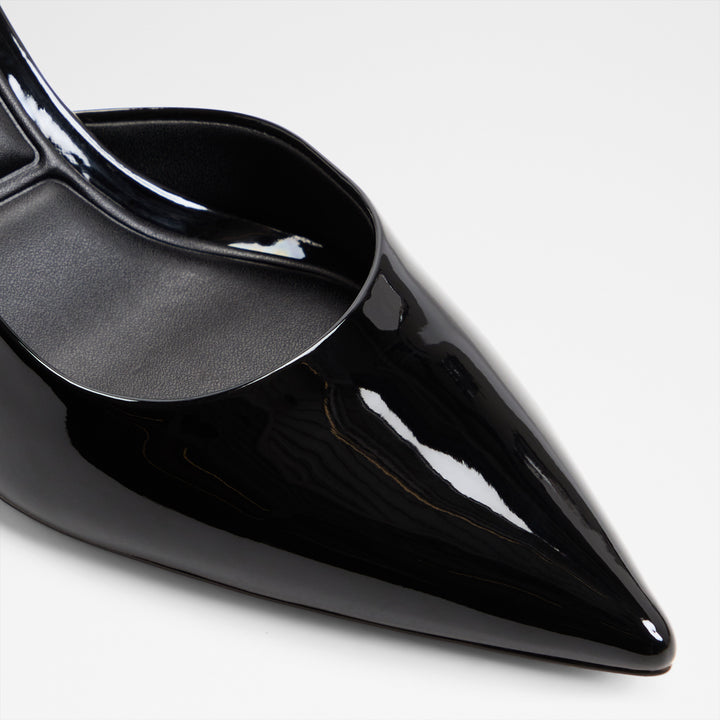 Sapatos em verniz preto, salto fino - STESSYLOWSLING