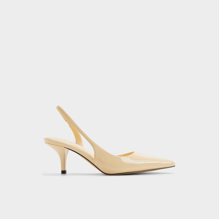 Sapatos em verniz amarelo, salto fino - STESSYLOWSLING