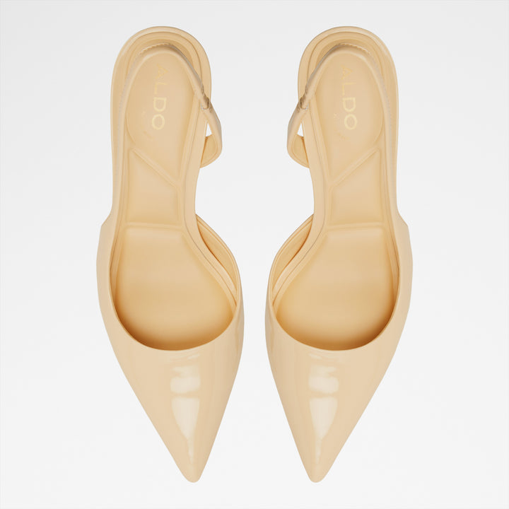 Sapatos em verniz amarelo, salto fino - STESSYLOWSLING