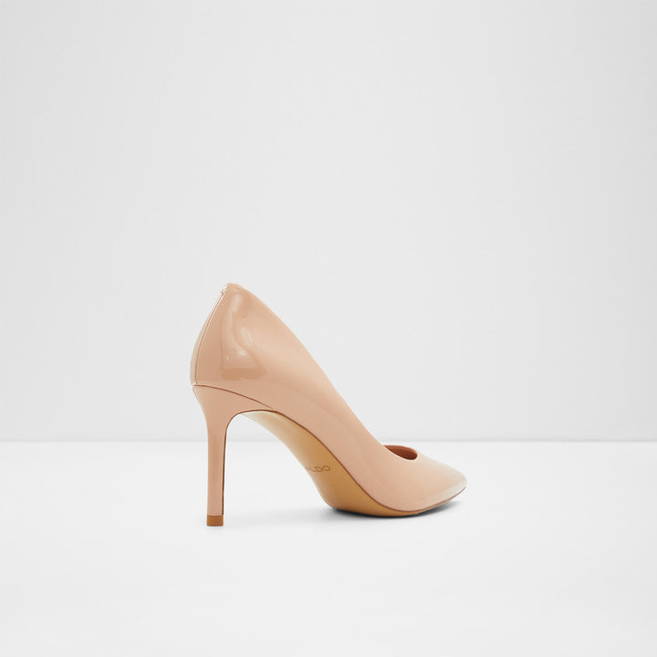 Sapatos em verniz bege, salto fino - STESSYMID