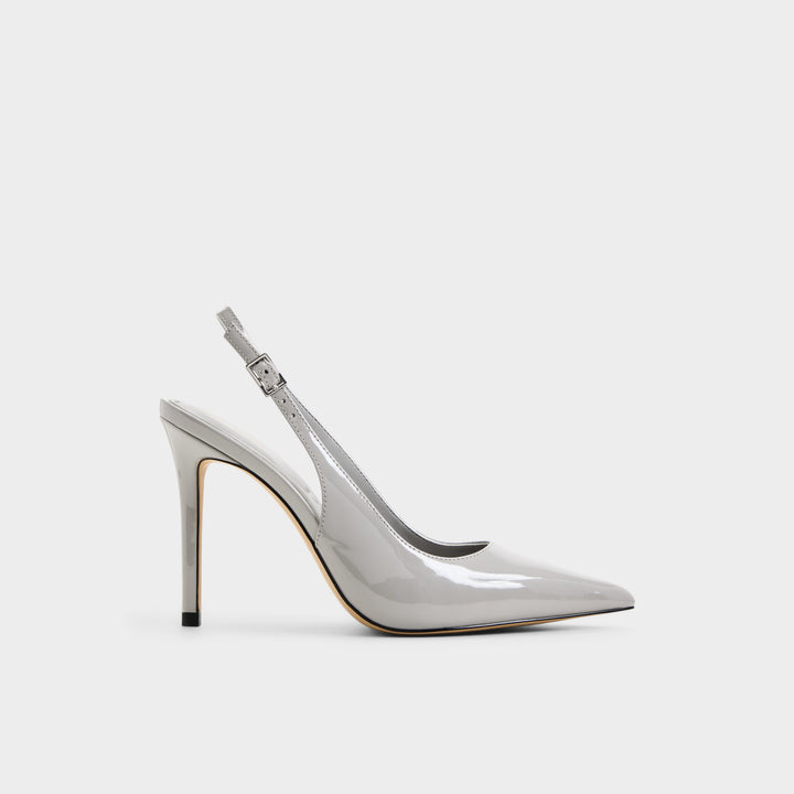 Sapatos em verniz cinzento, salto fino - STESSYSLING2.0