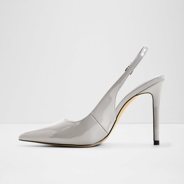 Sapatos em verniz cinzento, salto fino - STESSYSLING2.0