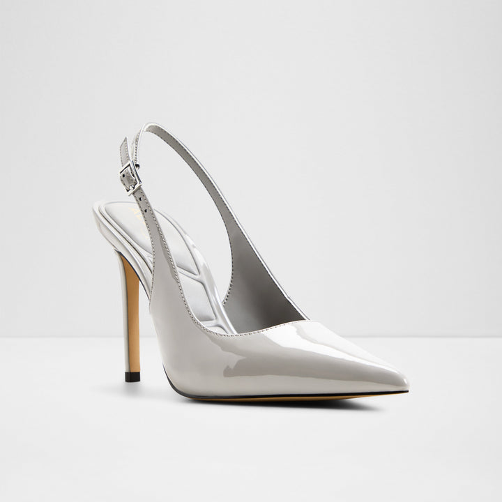 Sapatos em verniz cinzento, salto fino - STESSYSLING2.0