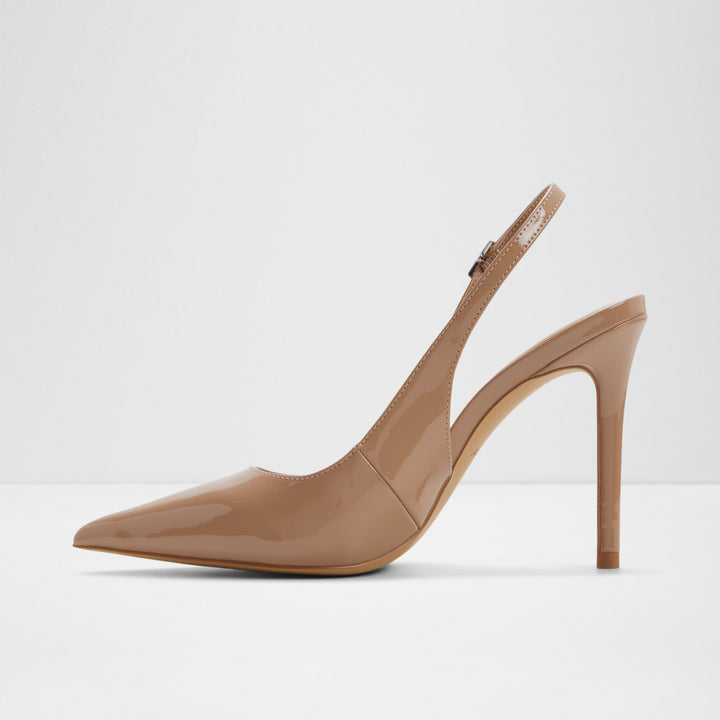 Sapatos em verniz cognac, salto fino - STESSYSLING2.0
