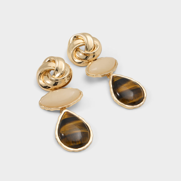 Brincos longos em dourado - SUNARA