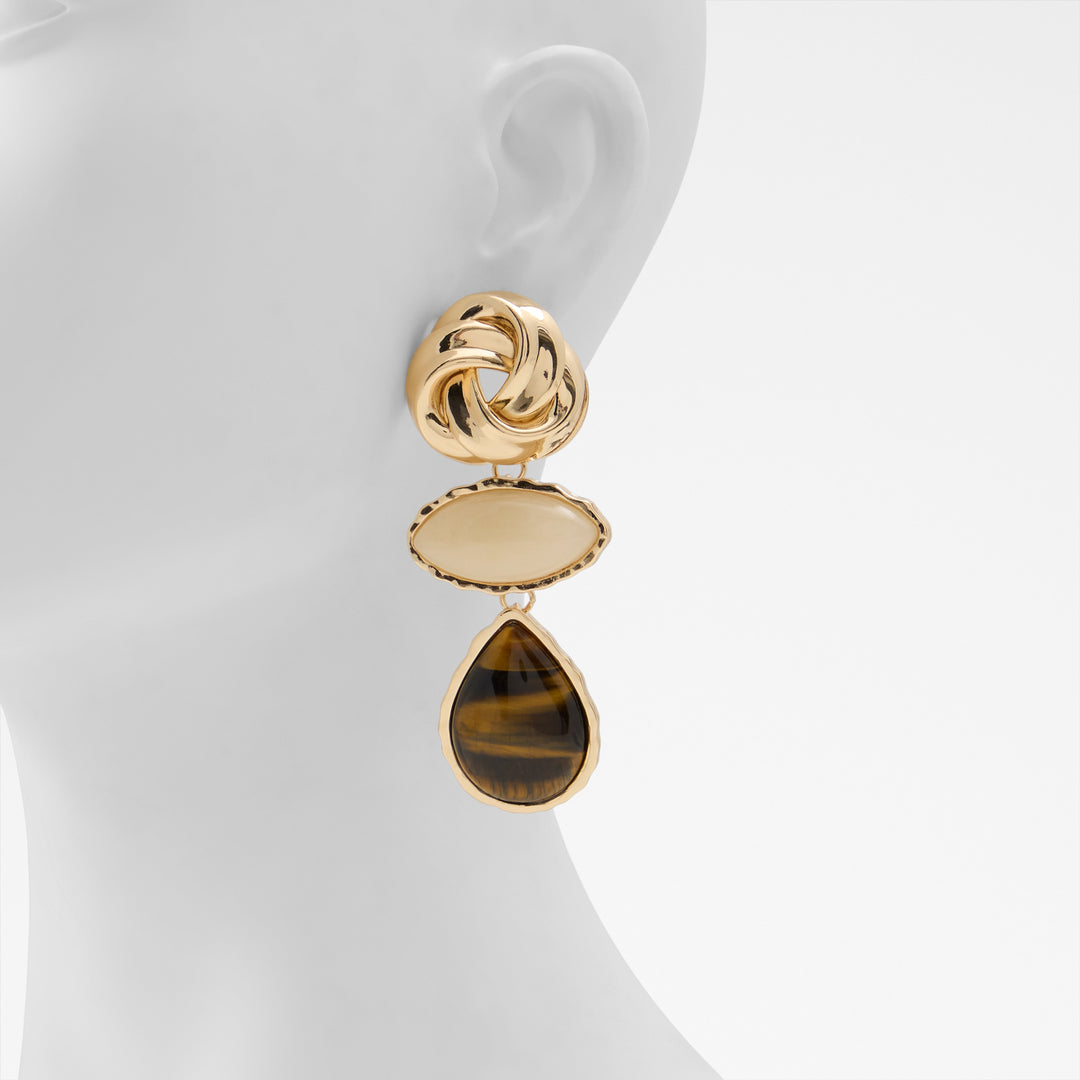 Brincos longos em dourado - SUNARA