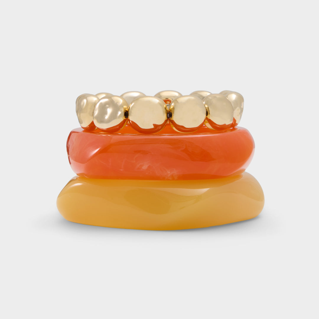Pulseiras Mulher ALDO Multicolor Resina com Detalhes Dourados e Design Empilhável