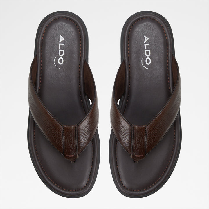 Sandálias em pele castanho - TAZZO