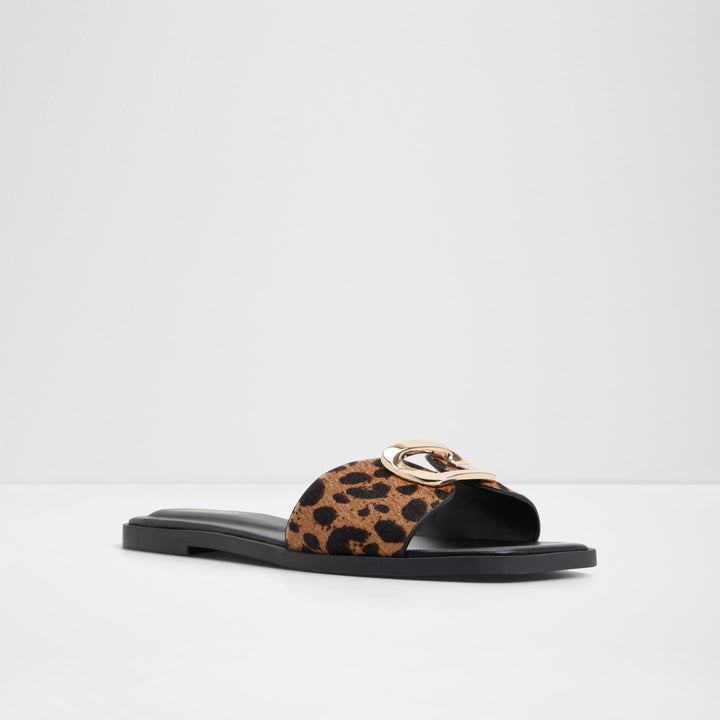 Sandálias rasas em pele preto - TIDELLA