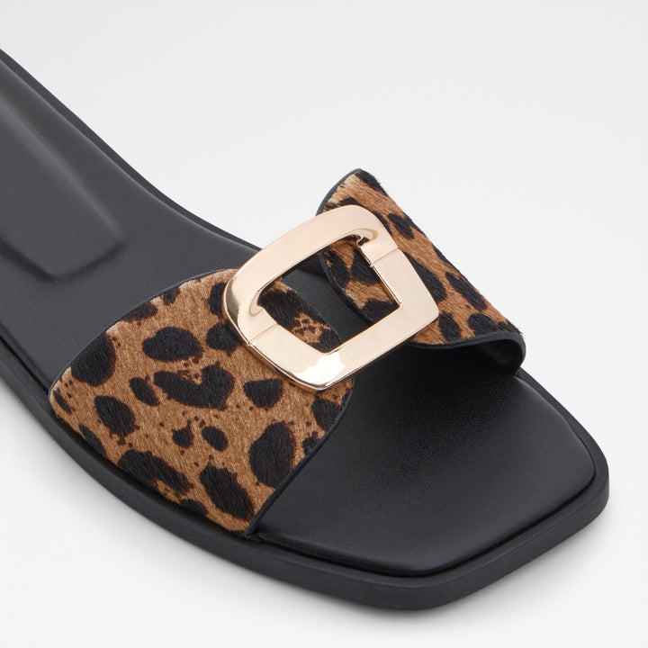 Sandálias rasas em pele preto - TIDELLA